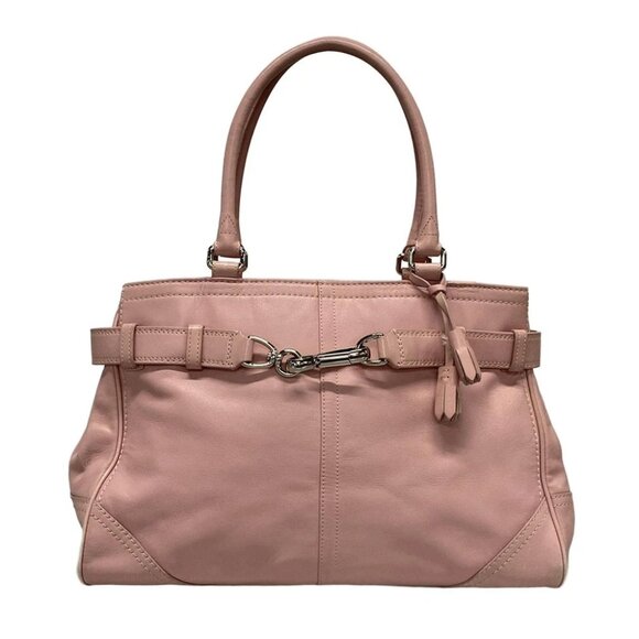 COACH Leather Carryall F08A71 Pink Leather - Handbag - Picture 1 of 10